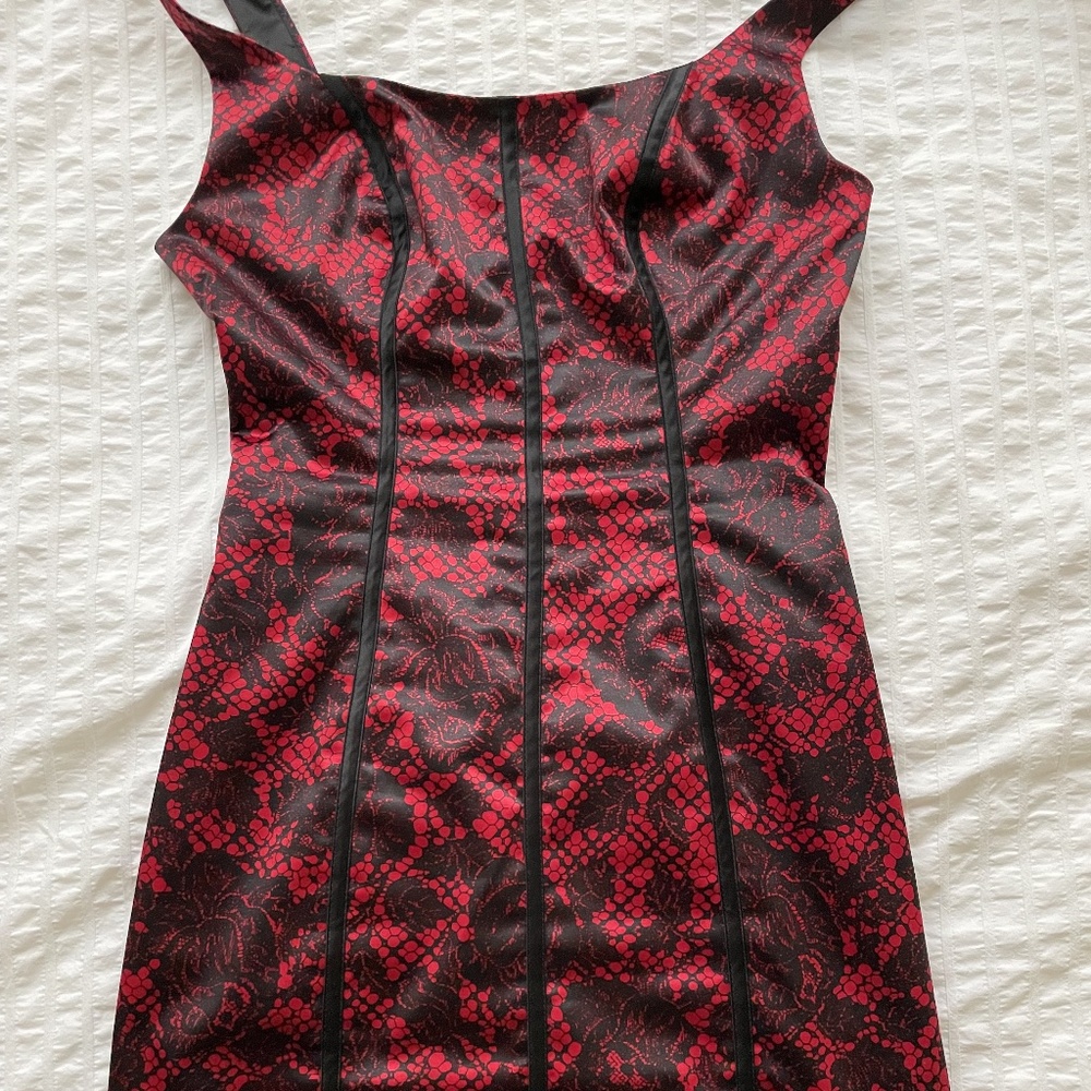 Guess Rose Print Bodycon Mini Dress